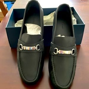 NWT Cole Haan Men Slip On Loafers Somerset Link Bit II Size US 13M Black Leather